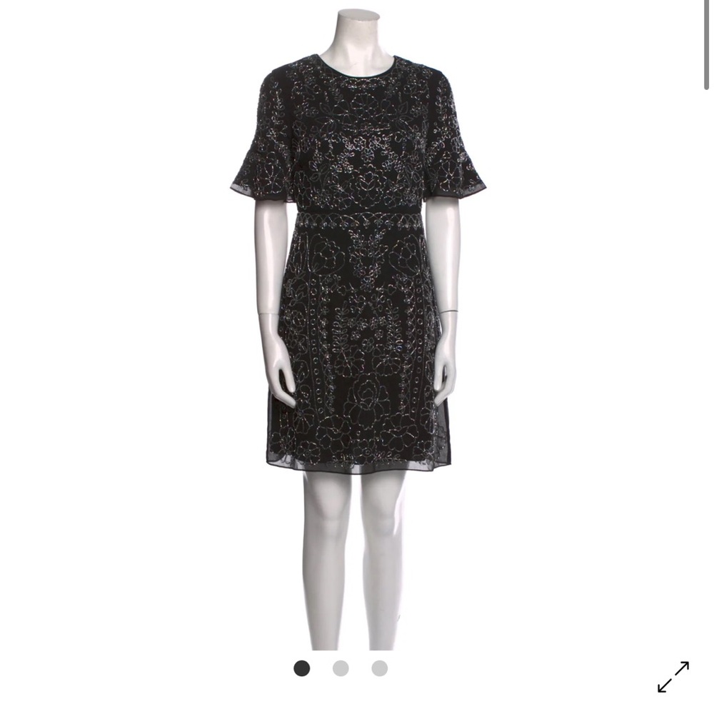 Needle & Thread Midnight Black Sequin Dress